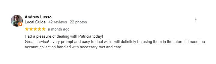 CLICK TO SEE ON GOOGLE Review by Andrew Lusso